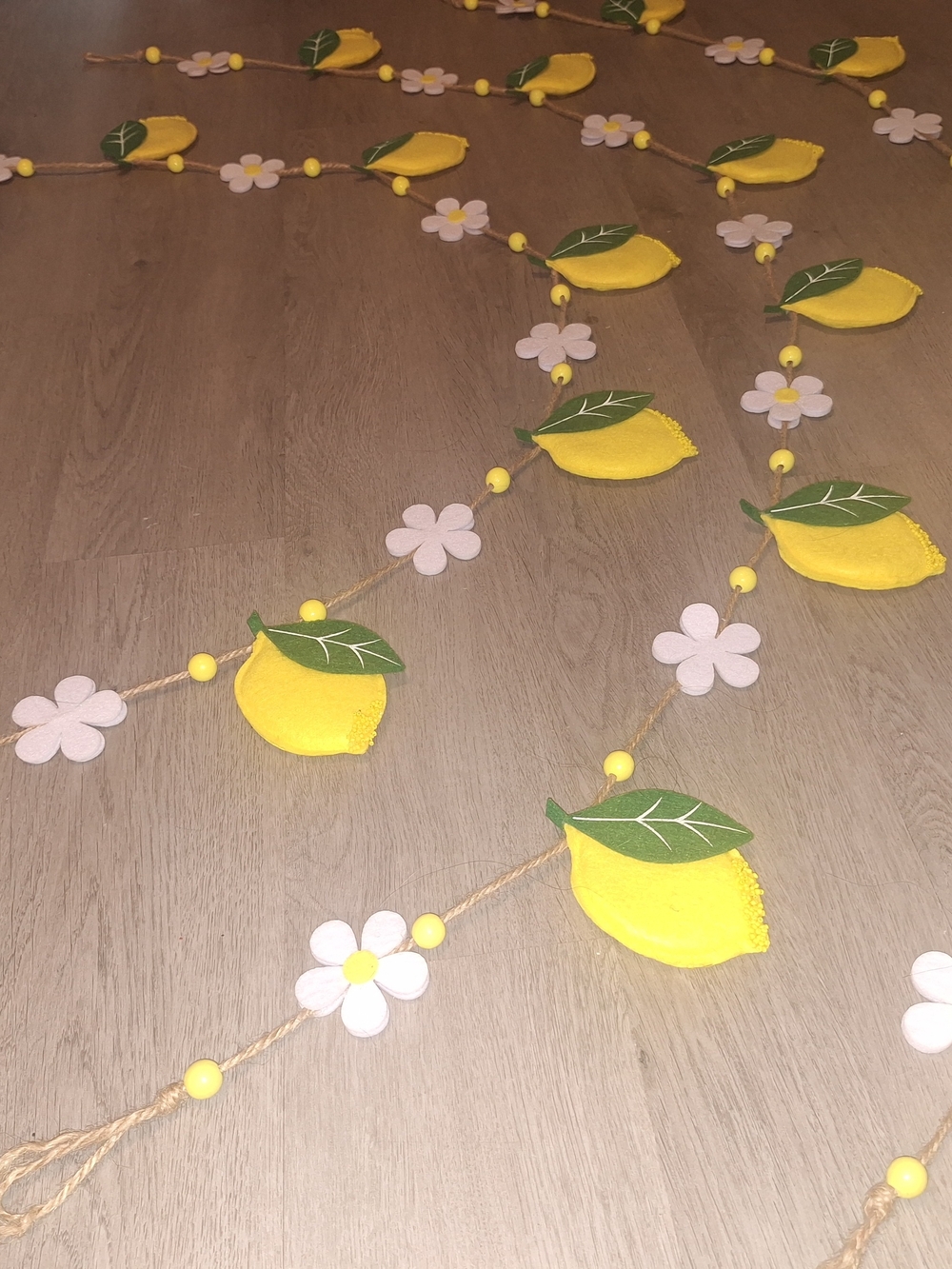 Felt Lemon &Daisy Banner 3/ 6ft – Lemon Party Garland, Summer Decor